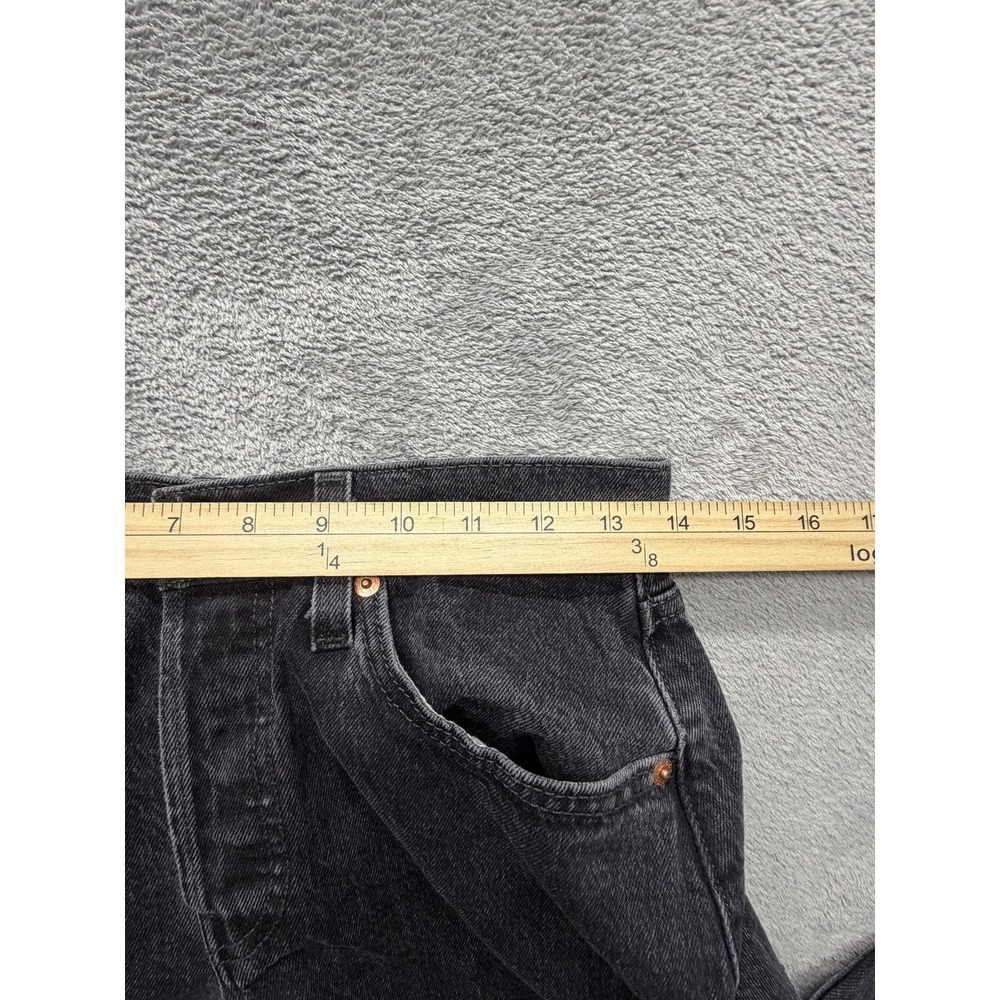 Levi's 501 Jeans Womens Measured 28x29 Black Curvy Straight High Rise Charcoal - Picture 5 of 10